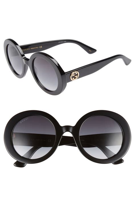 gucci best 52mm round sunglasses|gucci vintage round sunglasses.